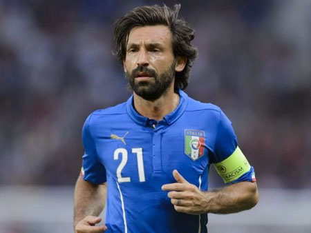 Tiền vệ Pirlo không có tên trong danh sách đội tuyển Italy.